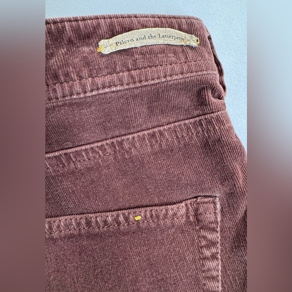 Pilcro Anthropologie Velvet Thin Stretch Skinny Cords Size 27/4 - Picture 9 of 13